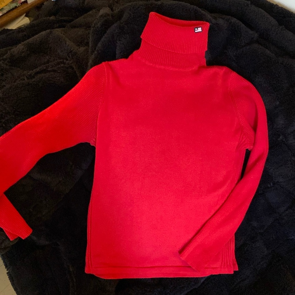 Ralph Lauren Jeans red cotton turtleneck M